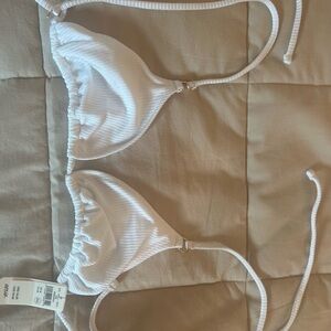 aerie real good ribbed triangle bikini top